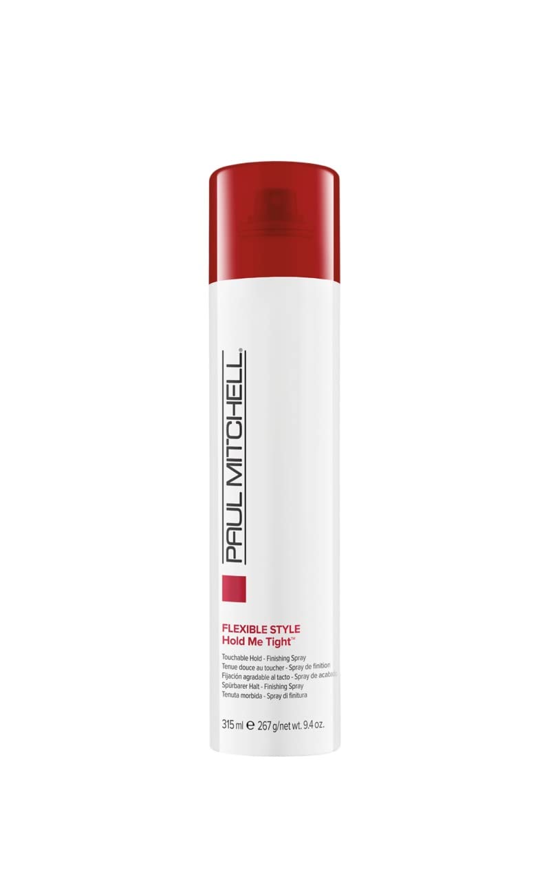 Paul Mitchell Hold Me Tight – Laca para el cabello con acabado fuerte, acabado táctil, para todo tipo de cabello, especialmente fino a mediano, 9.4