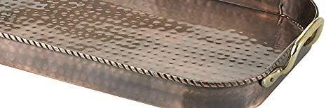NuSteel TG-861AC – Bandeja rectangular martillada para 18 porciones para utensilios de cocina, fiesta, bar, hogar y uso al aire libre, los mejores