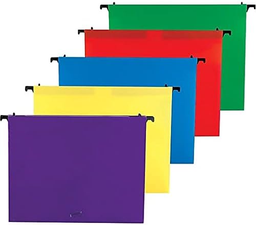 STAPLES Bolsillos colgantes expandibles de polietileno, carta, surtido, 5 unidades (3 paquetes de 5)