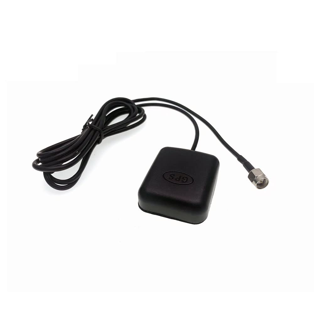 Bestycar Conector de navegación impermeable Vehículo Antena de navegación GPS impermeable con conector macho SMA para radio de coche Unidad
