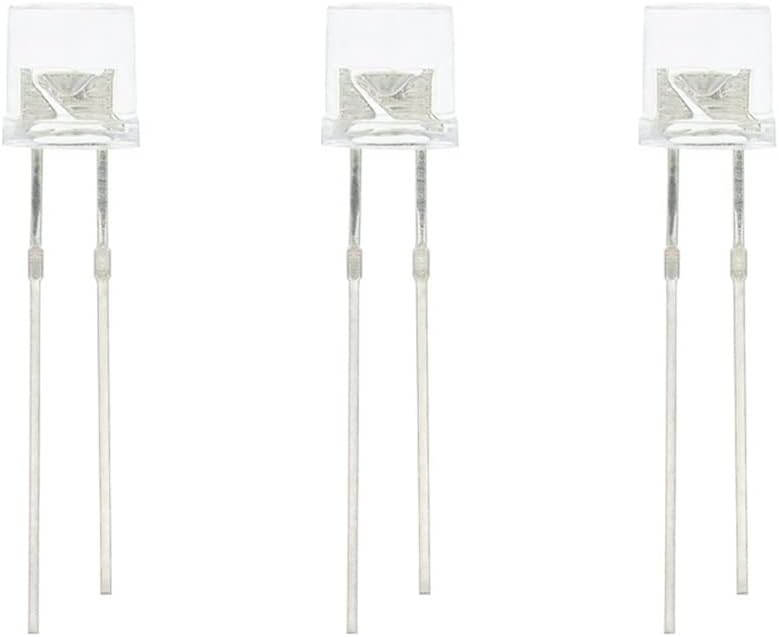 100pcs Min 0.197 in Top plano Blanco Rojo Rosa Amarillo Azul Gran Angular Lámpara de Luz Diodo LED Ultra Brillante Diodo Emisión F5 0.197 in Lámpara