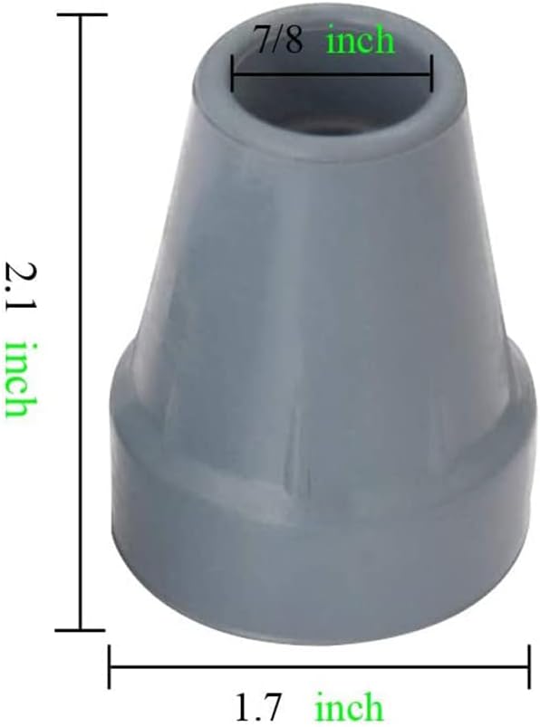 Puntas de muleta, gris, 78 pulgadas (4)