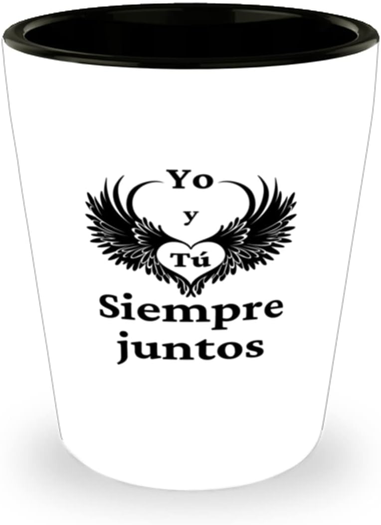 Tu y yo siempre juntos, regalo para hombre o mujer, afirmaciones para hombres o mujeres – Vaso de tequila