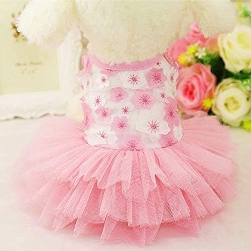 Ropa para perro, vestido de Chihuahua para perro, lindos vestidos para perras, ropa para cachorros, ropa para mascotas, rosa, L, Rosa D