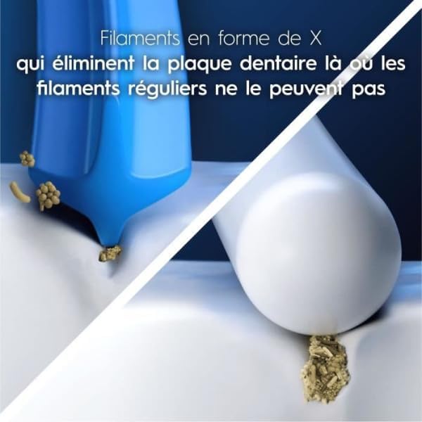 Oral-B Pro 3D – Cabezal de cepillo de dientes eléctrico, cerdas en forma de X y taza de pulido única para blanquear los dientes y eliminar manchas