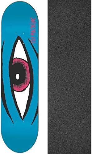 Toy Machine Skateboards Sect Eye Blue Skateboard Deck – 7.87 x 31.125 pulgadas con agarre Mob Grip perforado negro Griptape – Paquete de 2 artículos