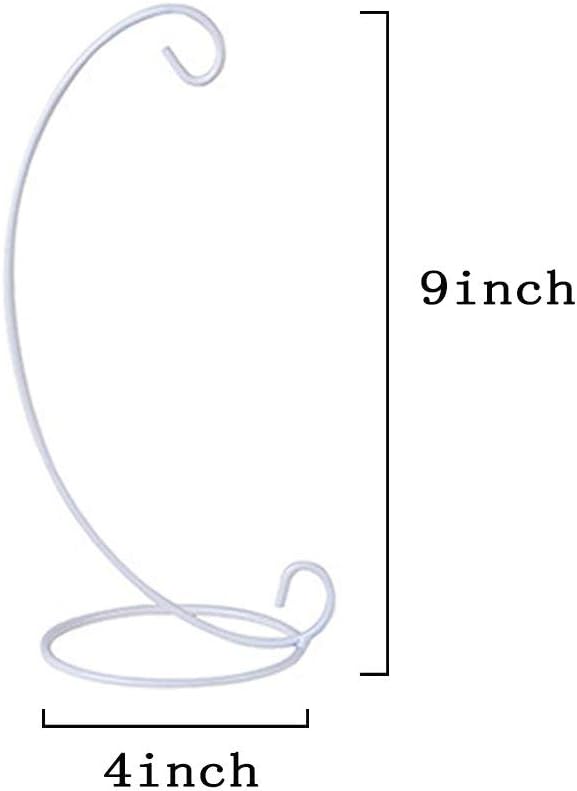 Artliving Paquete de 6 soportes de exhibición de adornos, soporte colgante de hierro blanco para colgar globo de vidrio, plantas de aire, terrario,