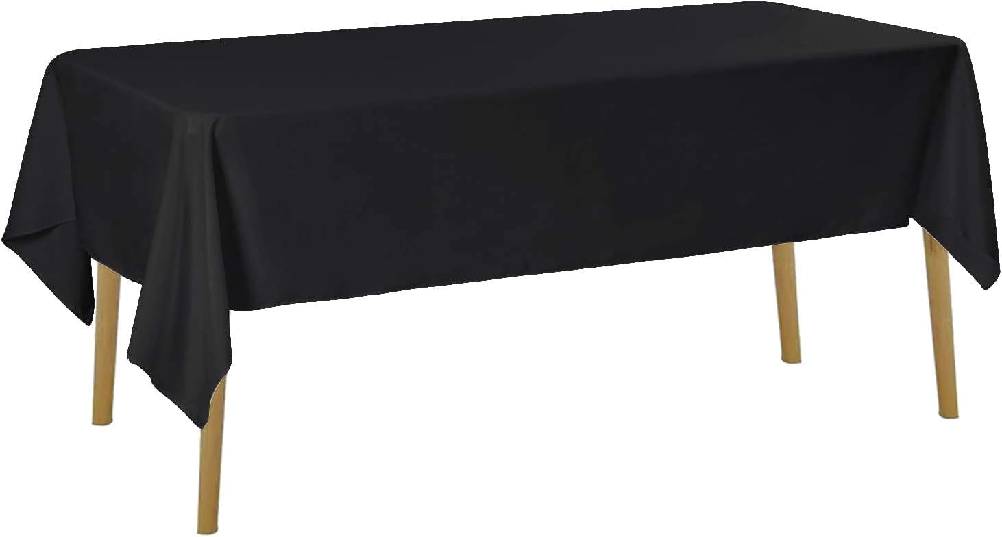 Paquete de 2 manteles rectangulares impermeables, manteles de poliéster de 60 x 102 pulgadas, mantel de poliéster resistente a las arrugas para mesa