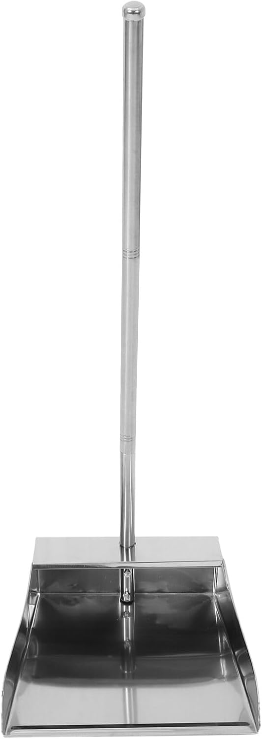 Recogedor de pie resistente con mango largo vertical para interiores y exteriores, suministros de limpieza para vestíbulo, garaje, hogar y patio,