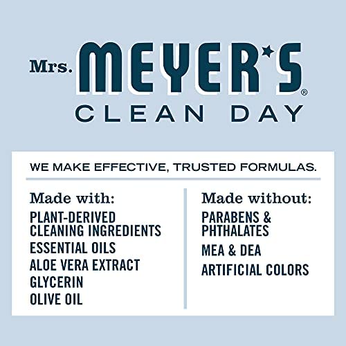 MRS. MEYER’S CLEAN DAY Jabón líquido para manos, gota de nieve, 12.5 onzas líquidas (paquete de 8)