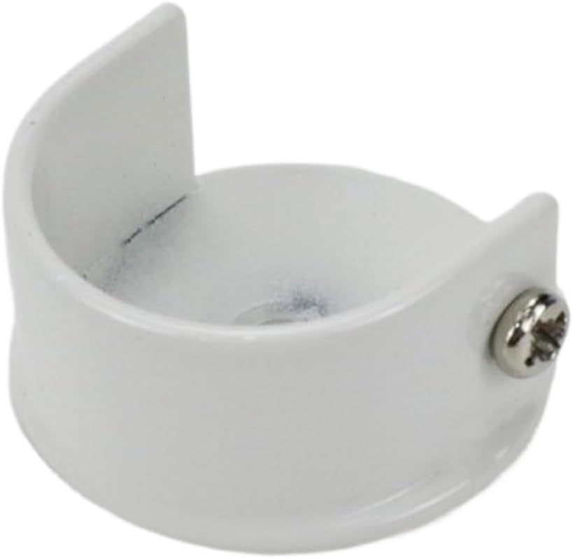 Pufguy 2 soportes de barra de armario en forma de U para barra de tela con tornillos, 1 pulgada
