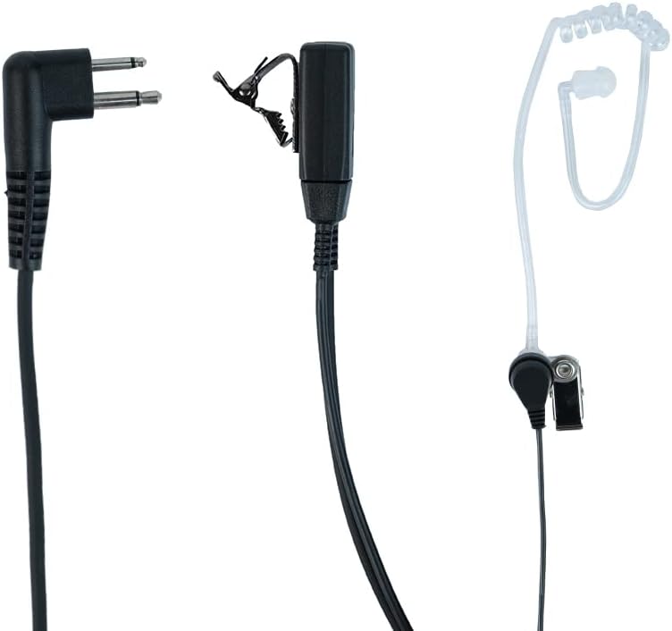 Auricular para Motorola Walkie Talkie Auricular con Micrófono PTT Compatible con Cp200 Cp200d Rdm2070d Radio bidireccional Paquete de 4