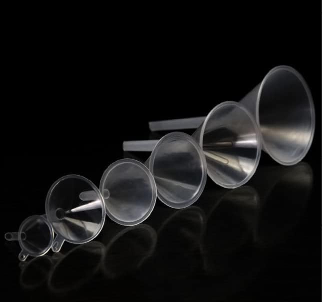 Embudo de cocina Embudo de plástico para llenar botellas, conservas y cocinar (juego de 3 piezas de tamaño pequeño)