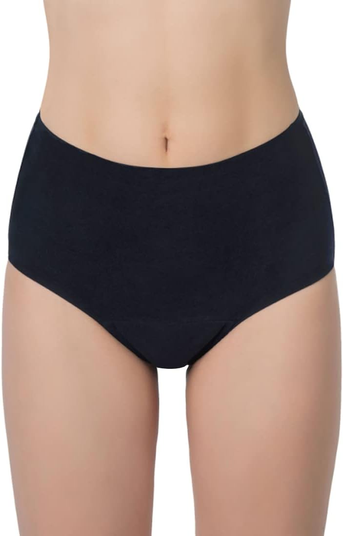 Ropa interior absorbente para incontinencia urinaria para mujer, calzón de cintura alta sin costuras para protección contra fugas de vejiga, 2.3