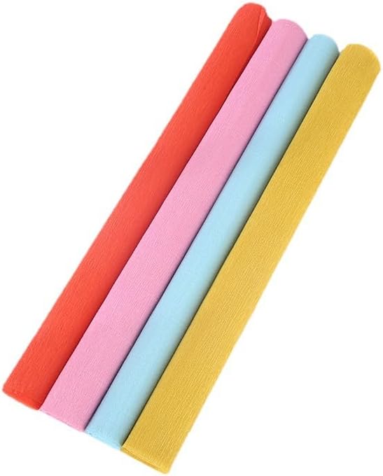 Rollo de papel crepé de alta calidad de 2.47 oz para hacer flores, hojas de papel crepé blanco, verde, rosa, 10 pulgadas de ancho, 8 pies de