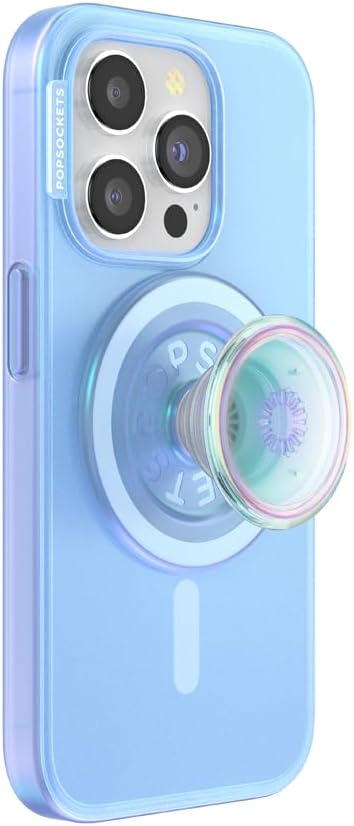 PopSockets Funda para iPhone 15 Pro con agarre redondo para teléfono compatible con MagSafe, funda para iPhone 15 Pro, compatible con carga