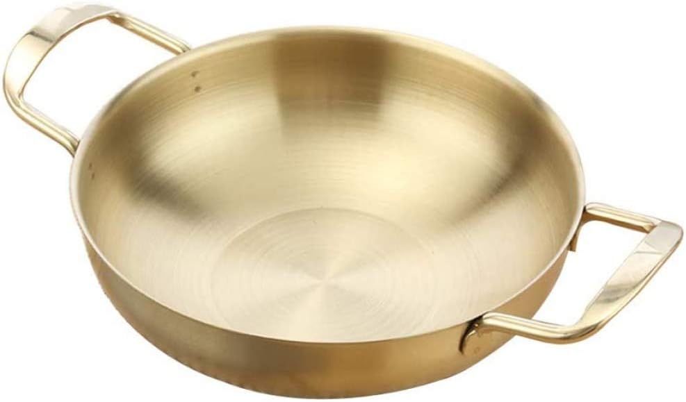 Paella profesional antiadherente de acero inoxidable, mango ampliado parte inferior antideslizante, universal para todas las fuentes de calefacción