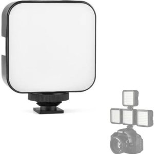Walway Mini luz de video LED con 3 soportes de zapata fría Bombillas LED Vlog Foto Relleno Luz regulable Panel de alta potencia Luz de video para Walway Mini luz de video LED con 3 soportes de zapata fría Bombillas LED Vlog Foto Relleno Luz regulable Panel de alta potencia Luz de video para