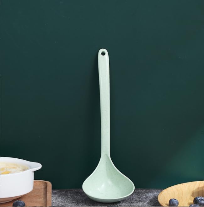 Cucharas de paja de trigo ecológicas, cuchara de sopa de paja de trigo, cuchara de sopa para cocinar, cucharas de cocina de paja de trigo,