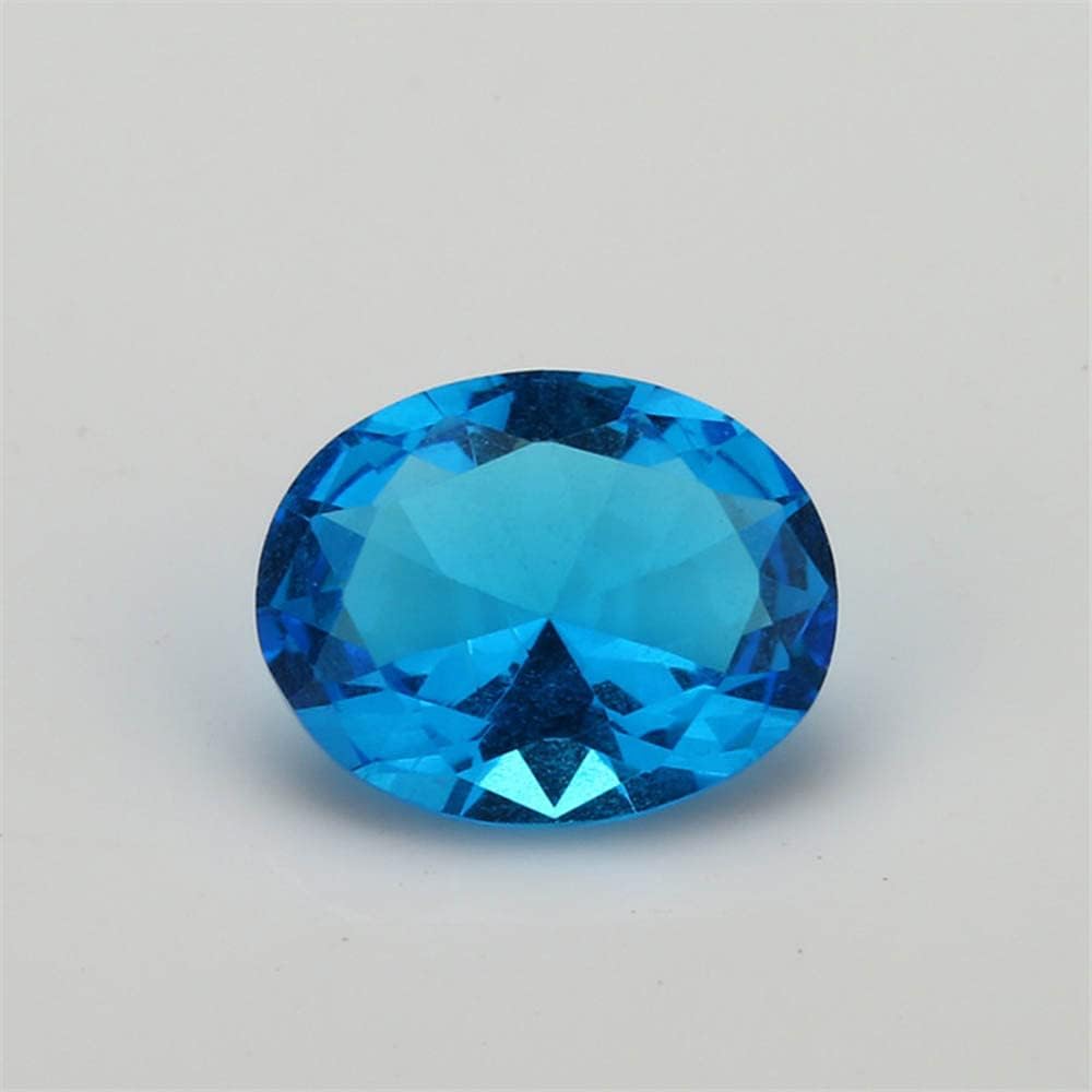 100 piezas de piedra sintética de cristal suelta, tamaño 0.118 x 0.197in, 0.512in x 0.709in, forma ovalada, para hacer joyas