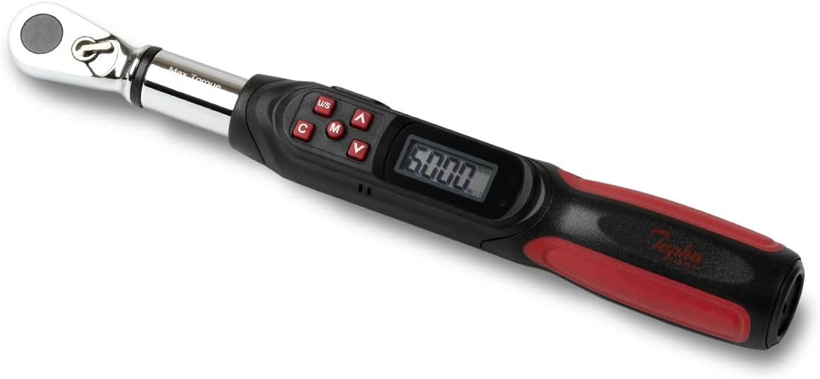 Tapha Tools – Mini llave dinamométrica digital de cabeza de broca, adaptador de unidad de 14 pulgadas, 0.221-4.424 ft-lbs (0.3 6 N-m) Rango 2% de