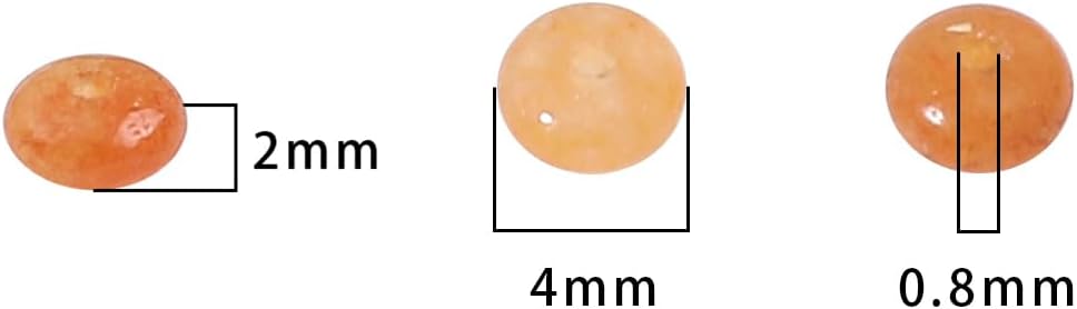 Cuentas de piedra de disco de aventurina roja natural de 0.156 x 0.079 pulgadas, 160 cuentas de piedras preciosas sueltas Rondelle para diseño de