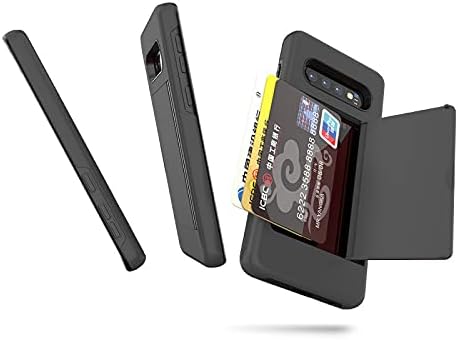 Asuwish Funda de teléfono para Samsung Galaxy S10 con protector de pantalla de vidrio templado y soporte para tarjeta de crédito, accesorios