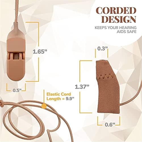 Protectores y clips para audífonos (paquete de 2) Cubierta de tela con cable con cierre para proteger de la suciedad, el polvo, el sudor y la