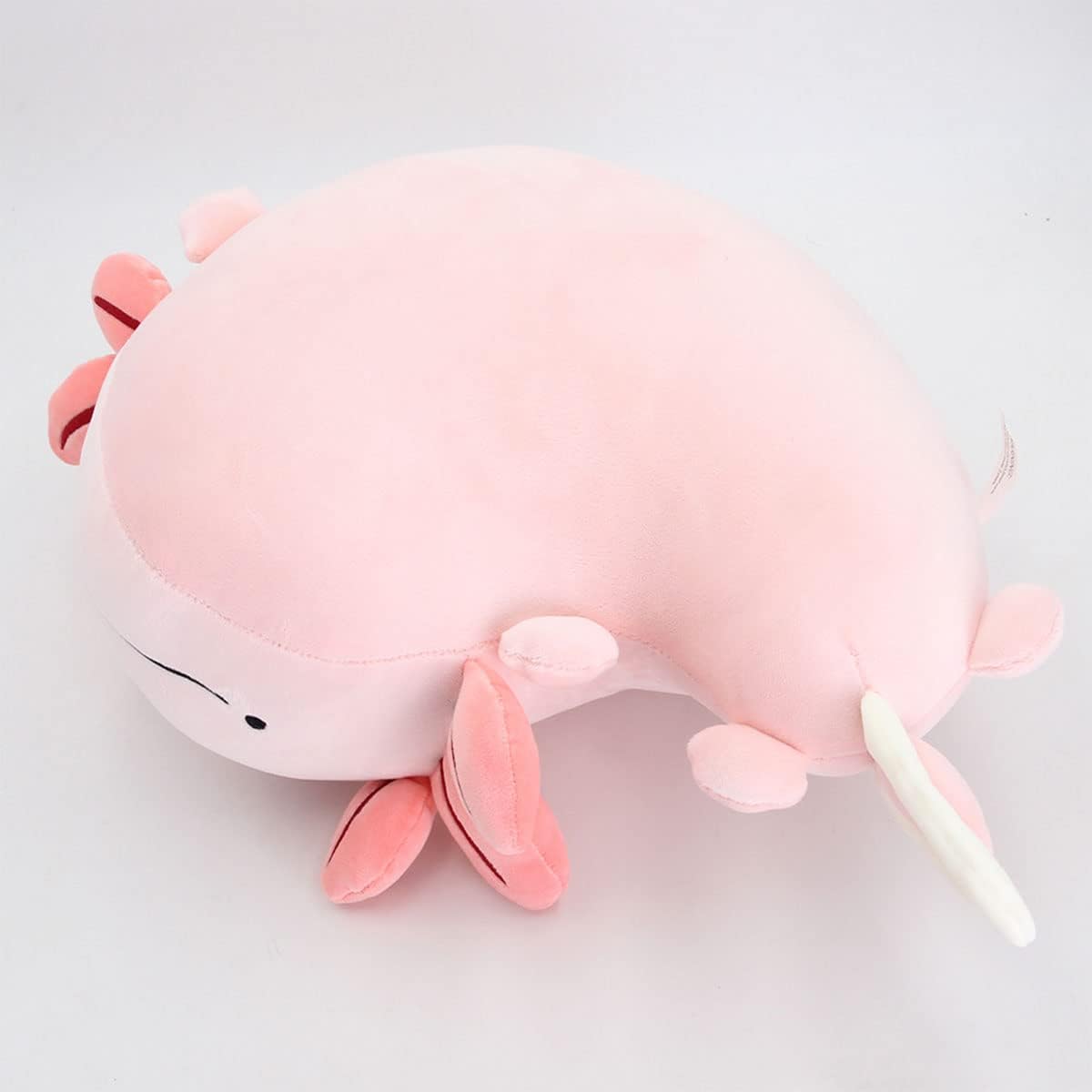 Nohito Kawaii – Almohada de peluche de ajolote suave, juguete de peluche de dinosaurio hexagonal 3D, ambistoma mexicano y salamandra de 11 pulgadas