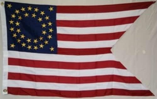 Bandera de caballería bordada Guidon 600D de nailon de 3 x 5 pies de tela de alta calidad
