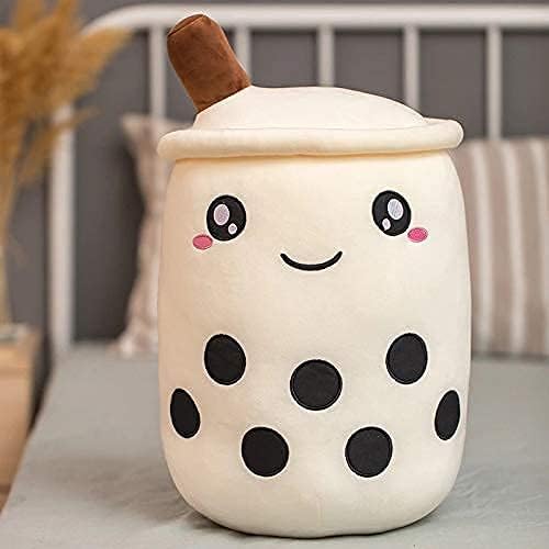 Almohada Kawaii Boba de peluche, almohada de peluche de té con leche Boba, divertida almohada para abrazar, cojín de felpa con burbujas Boba para