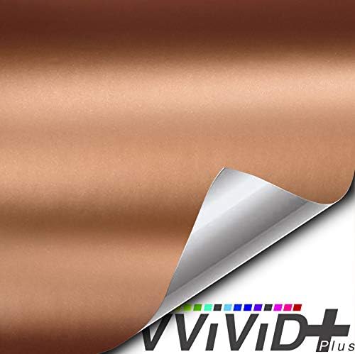 VViViD + Rollo de película de vinilo prémium de oro rosa metálico mate (6 pulgadas x 5 pies)