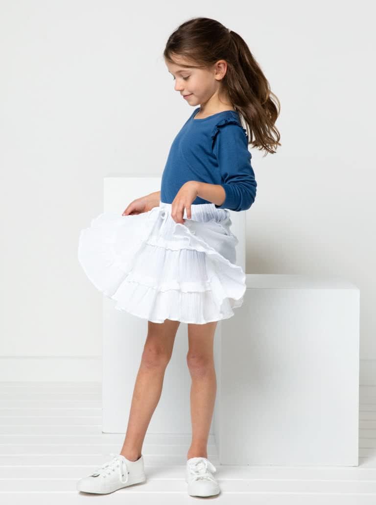 Patrón de costura estilo arco – Falda Melody Kids