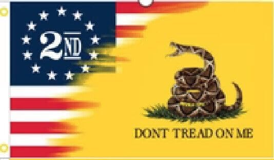 Bandera impresa de nailon 200D de BETSY ROSS GADSDEN de 5 x 8 pulgadas