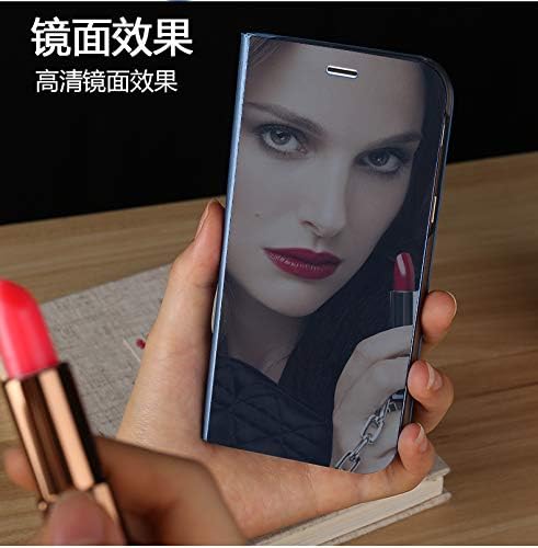 Ysnzaq Funda de maquillaje de lujo con pantalla de ventana inteligente con función atril a prueba de golpes, para Apple iPhone SE 2022iPhone SE