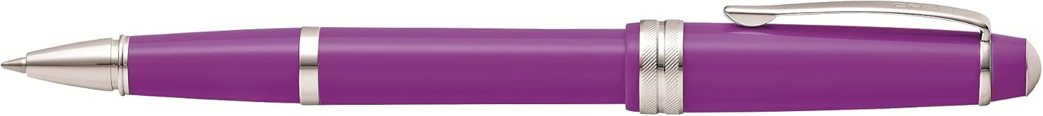 Bailey – Bolígrafo de punta redonda de resina color morado pulido