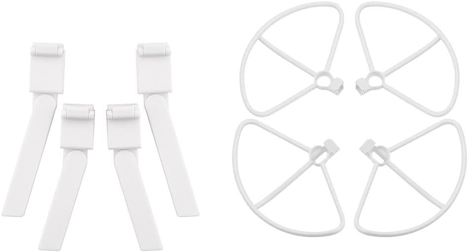 SeiZed Propellers Landing Gear Propeller Guard Props Heightening Stand Protective Quadcopter for FIMI X8SE Accessories CW CCW (Color  White-Leg-Ring)
