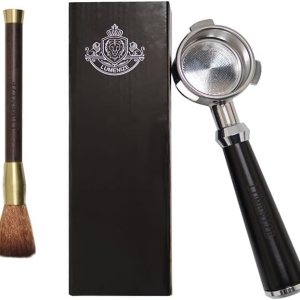 Portafiltro sin fondo espresso de 2.126 in con cepillo de limpieza  Compatible con portafiltro Breville Barista Express de acero inoxidable Portafiltro sin fondo espresso de 2.126 in con cepillo de limpieza  Compatible con portafiltro Breville Barista Express de acero inoxidable