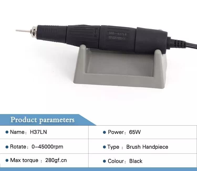 Micromotor de 35,000 RPM con escalón de pie disponible para juego de pulido de laboratorio, joyería sin escobillas tipo E Connect