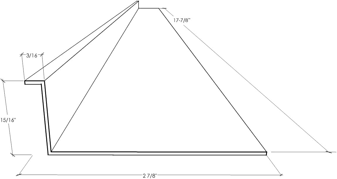Beam Lighting – Repuesto de cubierta de luz para debajo del gabinete, difusor acrílico acanalado blanco (forma de L, 18 pulgadas)