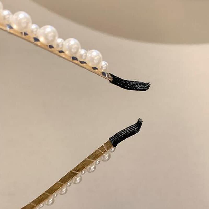 ZAHSY Diadema de perlas blancas para boda, para novia, damas de honor, diadema de perlas con diamantes de imitación para mujer, paquete de 4