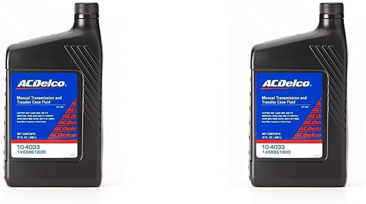 ACDelco GM Original Equipment 10-4033 75W-90 – Líquido para caja de transmisión y transferencia manual, 32 onzas, 1 cuarto de galón (paquete de 2)