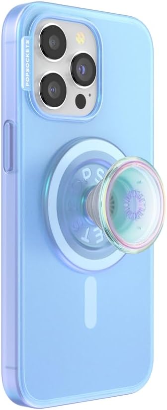 PopSockets Funda para iPhone 15 Pro Max con agarre redondo para teléfono compatible con MagSafe, funda para iPhone 15 Pro Max, compatible con carga