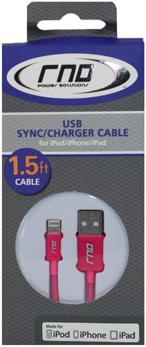 RND Cable Lightning a USB de 1.5 pies certificado por Apple para iPhone (Xs, XS Max, XR, X, 8, 8 Plus, 7, 7 Plus, 6, 6 Plus, 6S, 6S Plus) iPad (Pro,