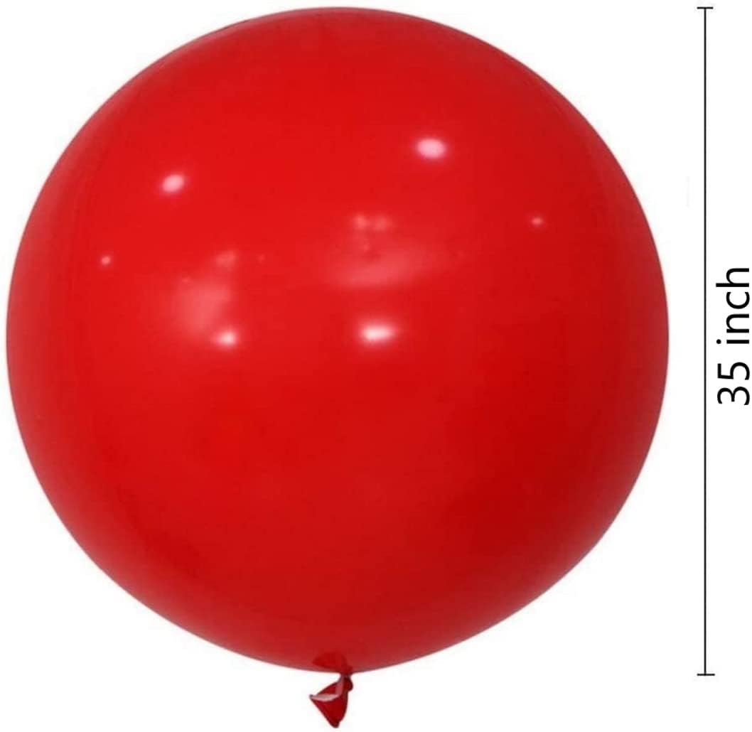 DIWULI Globos rojos XXL  Globos grandes, 2 unidades, globos gigantes XXL, globos gigantes XXL, globos gigantes grandes, globo gigante, globo de