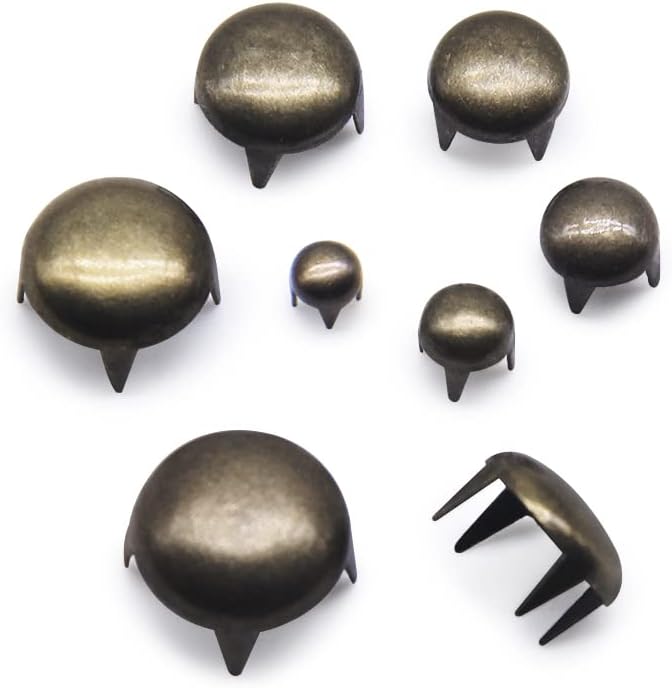 Juego surtido de tachuelas redondas de cúpula de 4 colores, remaches de metal, punk, puntos para punk, rock, cuero, manualidades, ropa, cinturón,