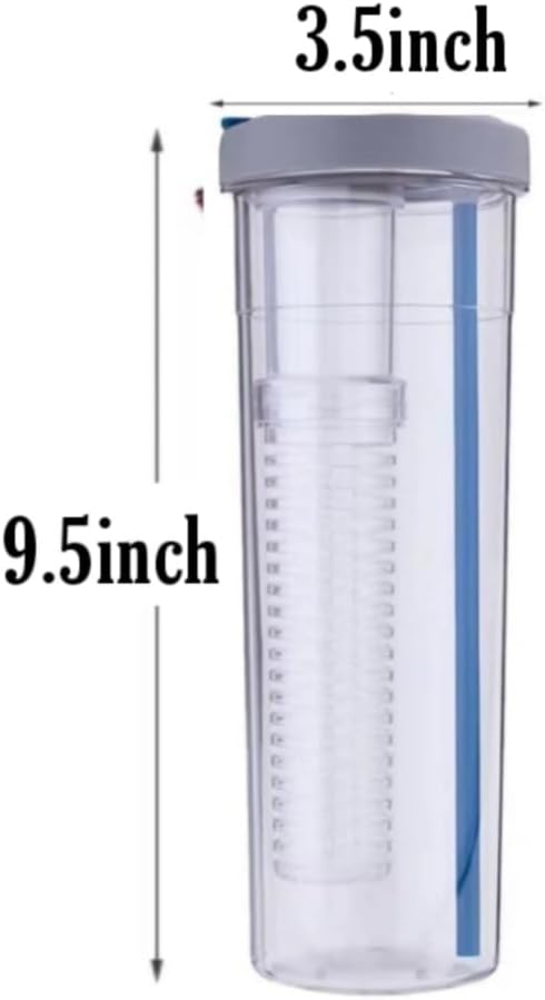 Botella de agua con infusor de frutas, botella de agua plegable de 30 onzas, botella de agua con pajilla, botellas de agua reutilizables sin BPA,