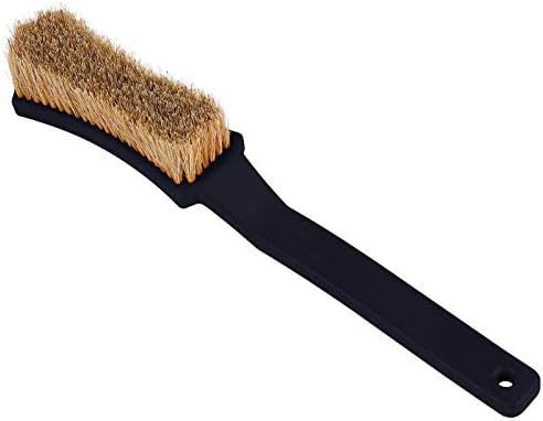 Cepillo de dos piedras con cerdas de pelo de jabalí gruesas, ultra durables, ideal para escalada en roca, se sostiene en la pared de escalada como