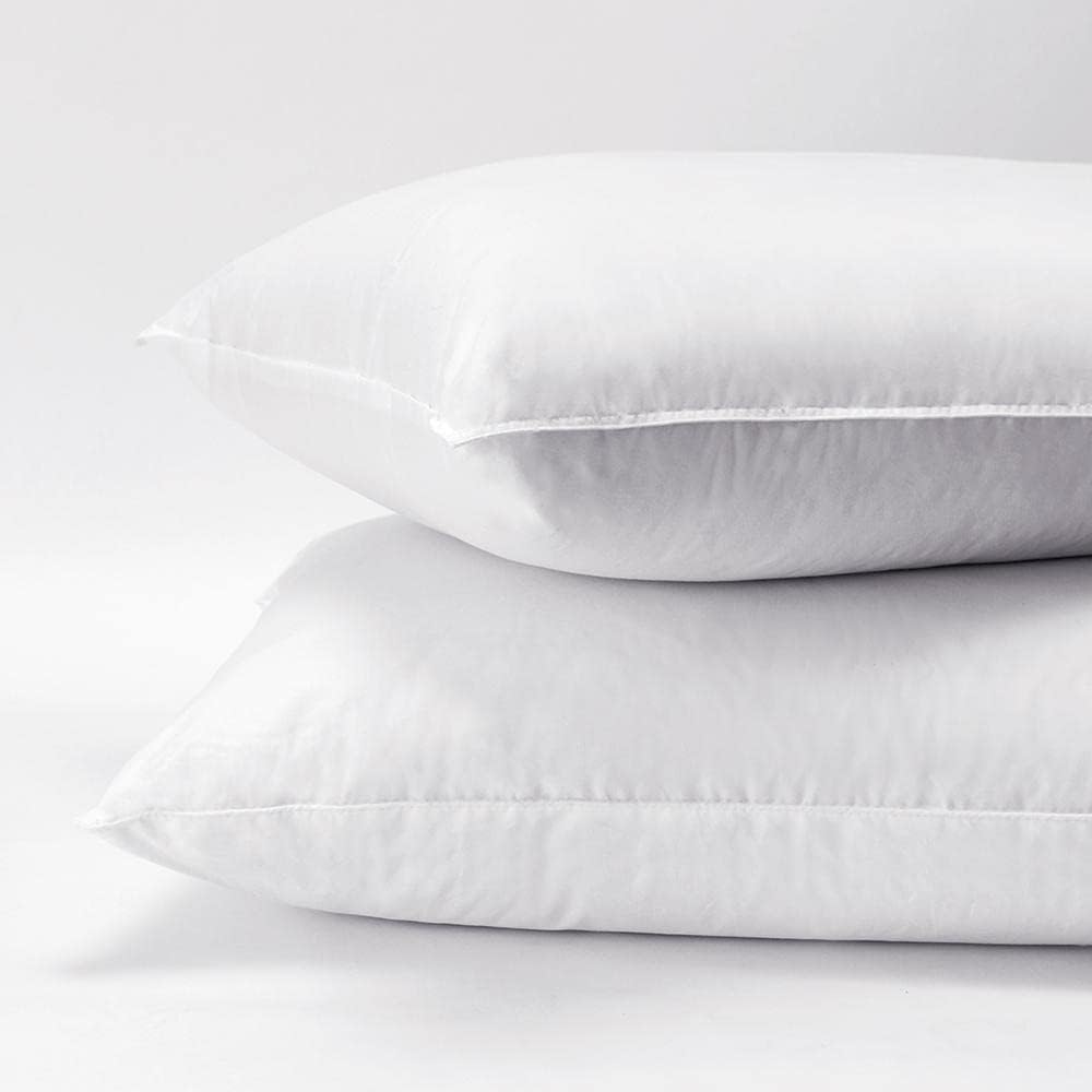 Standard Textile Juego de 2 almohadas alternativas de plumón, color blanco, estándar