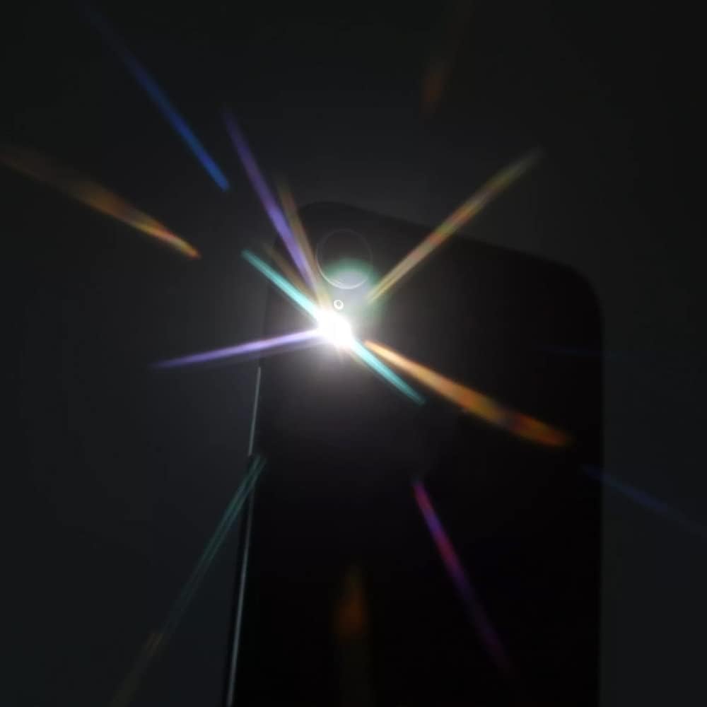 Filtro de lente prisma de 3.228 in Starlight Glare Filter Anamórfica, efecto de llamarada, accesorios de película (destellos de rayos arcoíris)